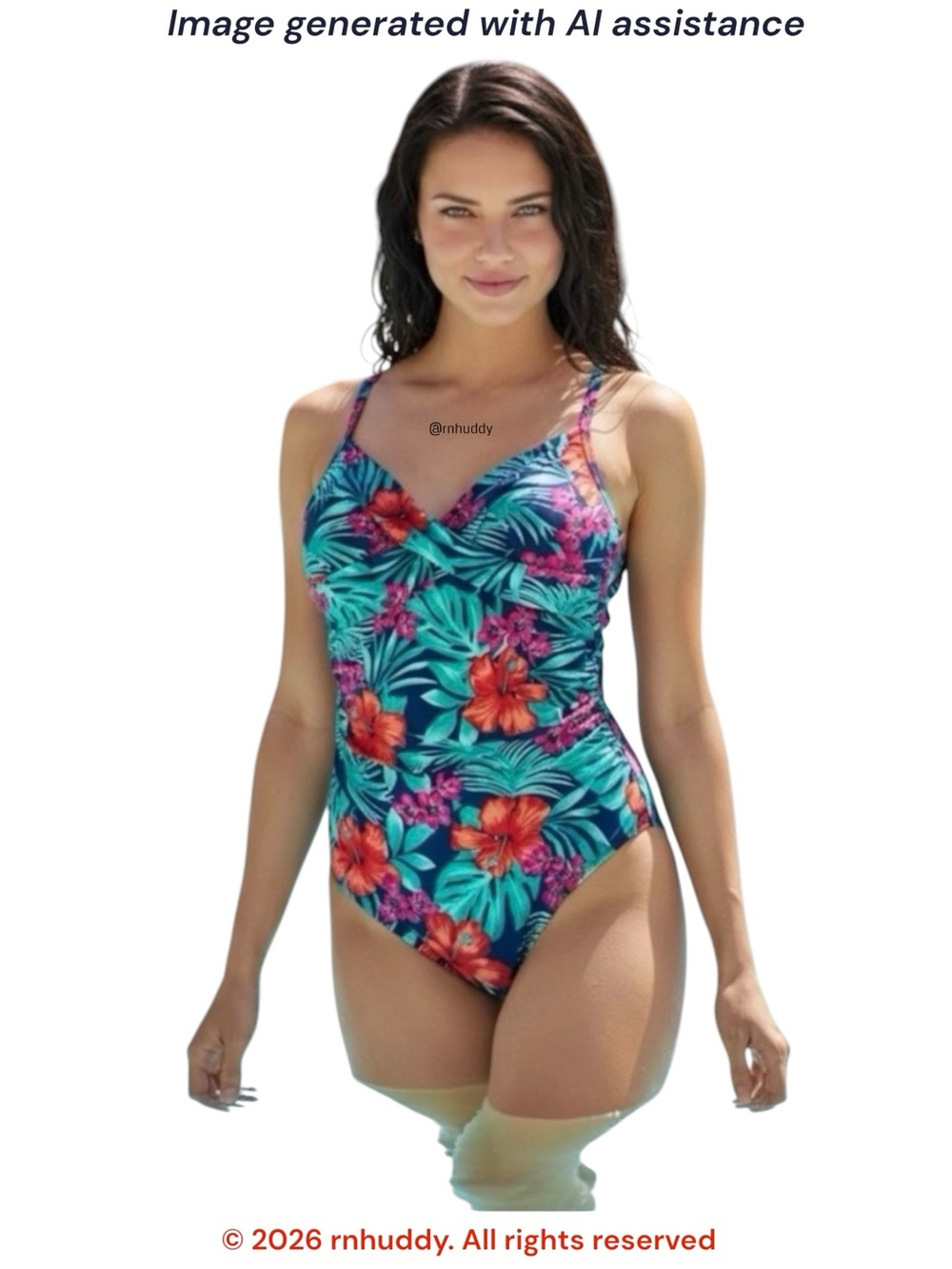 Jantzen size 14 floral swimsuit